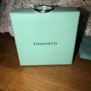 Tiffany & Co. Sterling  diamond Elsa Peretti ring